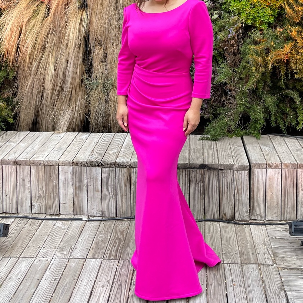 Vince Camuto Side Ruched Gown